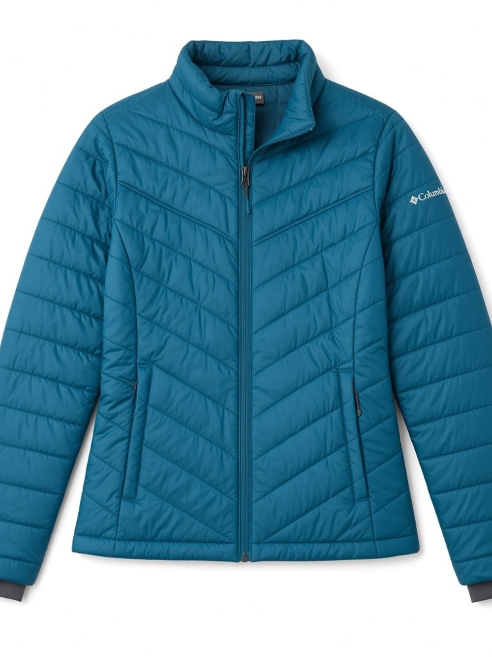 Columbia Women’s Omni-heat Quilted Puffer Jacket Teal Size Medium EUC